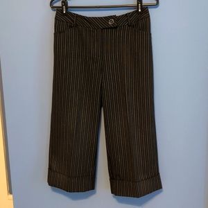 White House Black Market pinstripe cropped pants